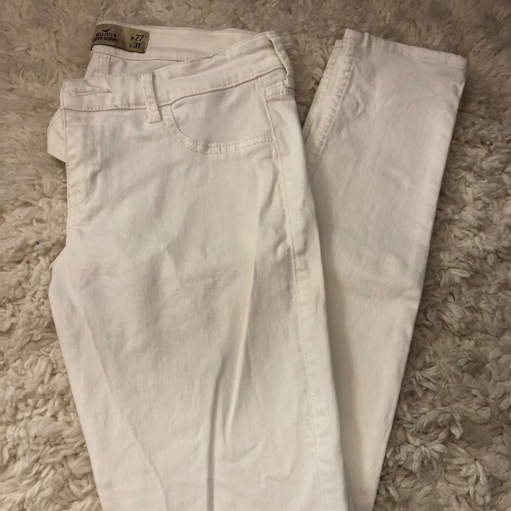 Hollister Super Skinny White Jeans Size 5R